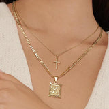 Gold-Tone Initial A Pendant Necklace Set