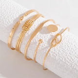 Gold-Tone Multi Bangle Bracelet Set