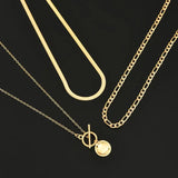 Gold-Tone Layered Chain Necklace Set