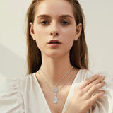 Silver-Tone Initial A Pendant Necklace Set