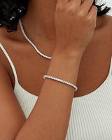 Silver-Tone Tennis Bracelet