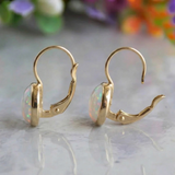Gold-Tone Opal Drop Earrings