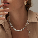 Gold-Tone Cuban Link Chain Necklace
