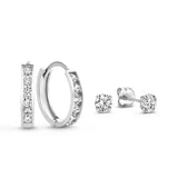Gold-Tone Crystal Earring Set