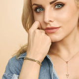 Gold-Tone Cuban Link Bracelet