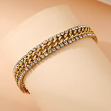 Gold-Tone Crystal Chain Bracelet