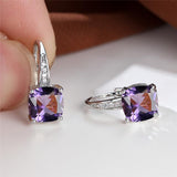 Gold-Tone Rainbow Crystal Drop Earrings