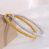 Gold-Tone Textured Bangle Bracelet
