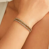 Gold-Tone Crystal Chain Bracelet