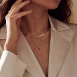 Silver-Tone Curb Chain Necklace
