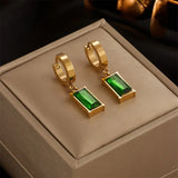 Gold-Tone Green Stone Jewellery Set