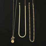 Gold-Tone Layered Chain Necklace Set