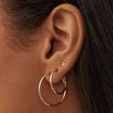 Gold-Tone Classic Hoop Earrings