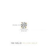 Gold-Tone Round Crystal Stud Earrings