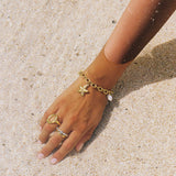 Gold-Tone Sculptural Open Oval Ring