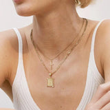 Gold-Tone Initial A Pendant Necklace Set