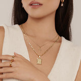 Gold-Tone Initial A Pendant Necklace Set