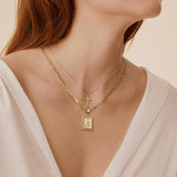 Gold-Tone Initial A Pendant Necklace Set