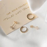 Gold-Tone Crystal Earring Set