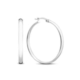 Silver-Tone Classic Hoop Earrings