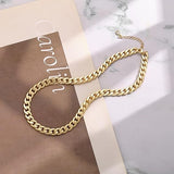 Gold-Tone Cuban Link Chain Necklace