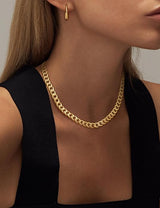 Gold-Tone Cuban Link Chain Necklace