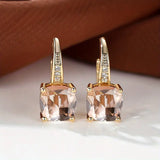 Gold-Tone Rainbow Crystal Drop Earrings