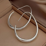 Gold-Tone Teardrop Hoop Earrings