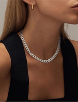 Gold-Tone Cuban Link Chain Necklace
