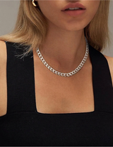 Gold-Tone Cuban Link Chain Necklace