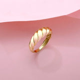 Gold-Tone Twisted Dome Ring
