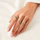 Gold-Tone Twisted Dome Ring