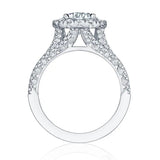 Silver-Tone Halo Crystal Ring Set