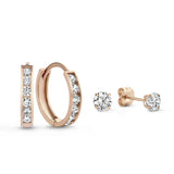 Gold-Tone Crystal Earring Set
