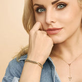 Gold-Tone Cuban Link Bracelet