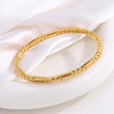 Gold-Tone Textured Bangle Bracelet