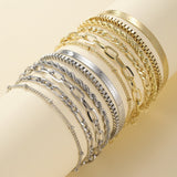 Gold-Tone Layered Chain Bracelet Set