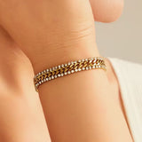 Gold-Tone Crystal Chain Bracelet
