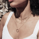 Gold-Tone Layered Circle Pendant Necklace