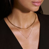 Silver-Tone Curb Chain Necklace