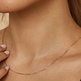 Gold-Tone Fine Box Chain Necklace