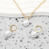 Gold-Tone Pearl Jewellery Set
