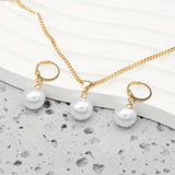 Gold-Tone Pearl Jewellery Set
