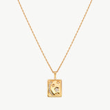 Gold-Tone Celestial Moon & Star Pendant Necklace