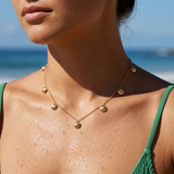 Gold Seashell Charm Necklace