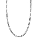 Silver-Tone Curb Chain Necklace